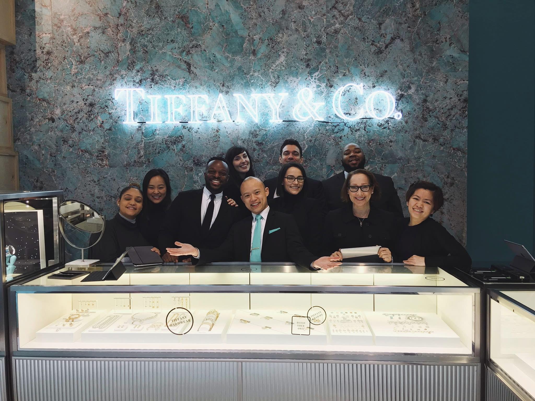 Raymond Yang with the Tiffany & Co. team in New York
